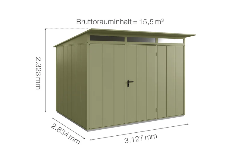 Hörmann Gerätehaus Modell Berry Modern Typ 3 mit Pultdach