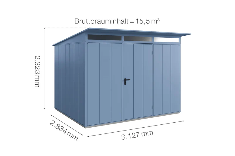 Hörmann Gerätehaus Modell Berry Modern Typ 3 mit Pultdach