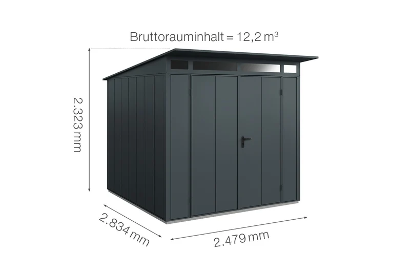 Hörmann Gerätehaus Modell Berry Modern Typ 2 mit Pultdach