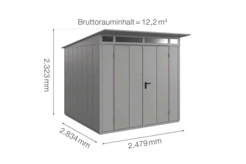 Hörmann Gerätehaus Modell Berry Modern Typ 2 mit Pultdach