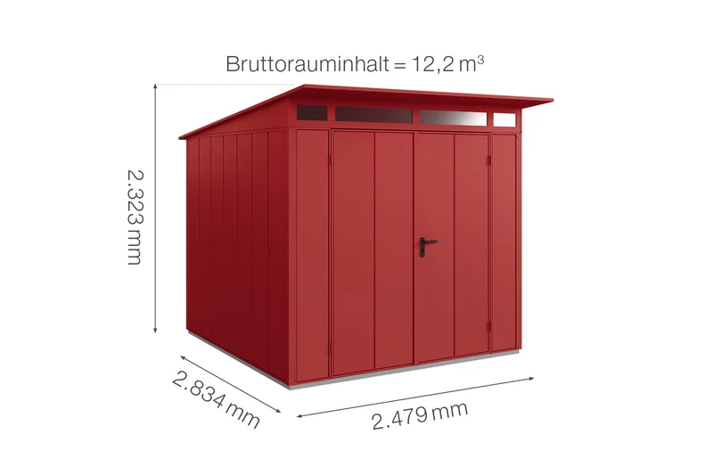 Hörmann Gerätehaus Modell Berry Modern Typ 2 mit Pultdach