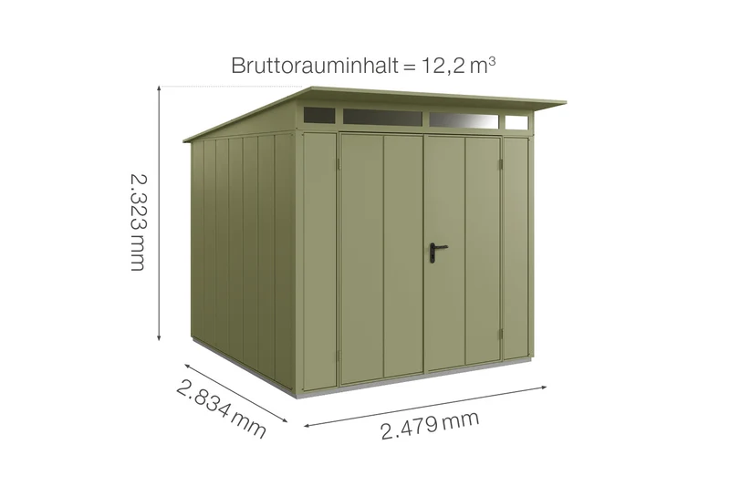 Hörmann Gerätehaus Modell Berry Modern Typ 2 mit Pultdach