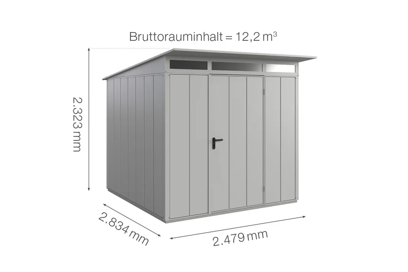 Hörmann Gerätehaus Modell Berry Modern Typ 2 mit Pultdach