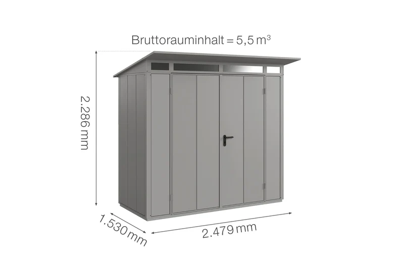 Hörmann Gerätehaus Modell Berry Modern Typ 1 mit Pultdach