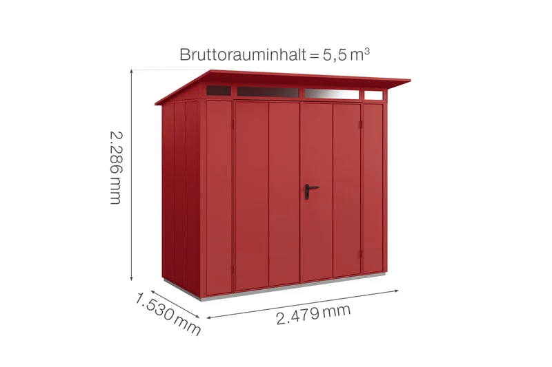 Hörmann Gerätehaus Modell Berry Modern Typ 1 mit Pultdach