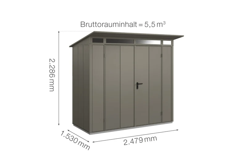 Hörmann Gerätehaus Modell Berry Modern Typ 1 mit Pultdach