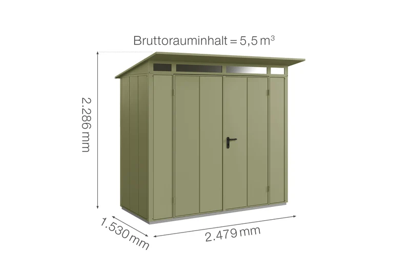 Hörmann Gerätehaus Modell Berry Modern Typ 1 mit Pultdach