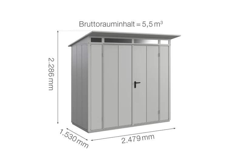 Hörmann Gerätehaus Modell Berry Modern Typ 1 mit Pultdach