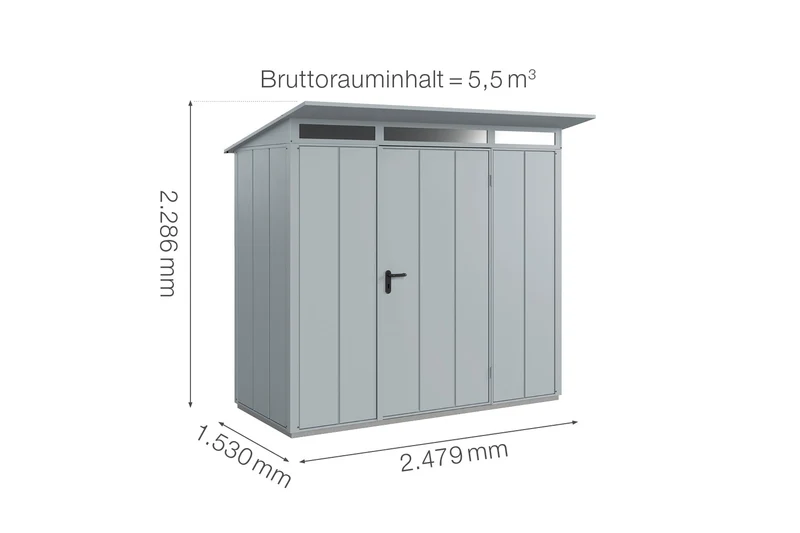 Hörmann Gerätehaus Modell Berry Modern Typ 1 mit Pultdach