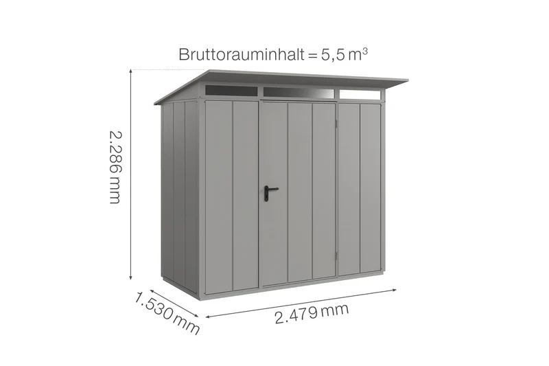 Hörmann Gerätehaus Modell Berry Modern Typ 1 mit Pultdach