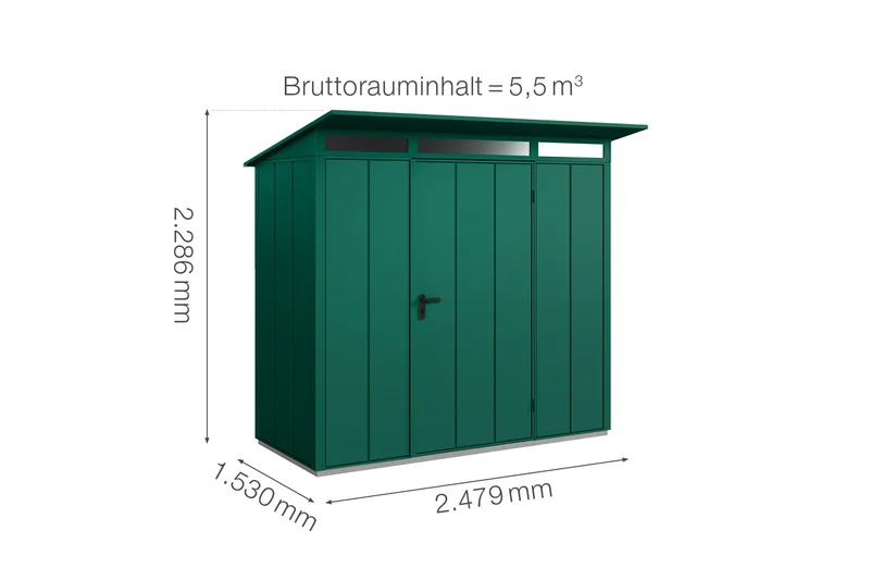 Hörmann Gerätehaus Modell Berry Modern Typ 1 mit Pultdach
