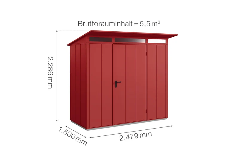 Hörmann Gerätehaus Modell Berry Modern Typ 1 mit Pultdach
