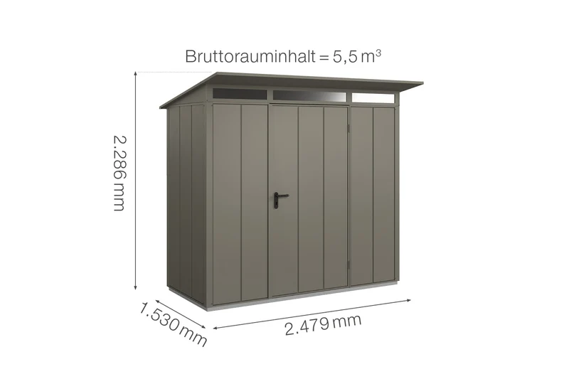 Hörmann Gerätehaus Modell Berry Modern Typ 1 mit Pultdach