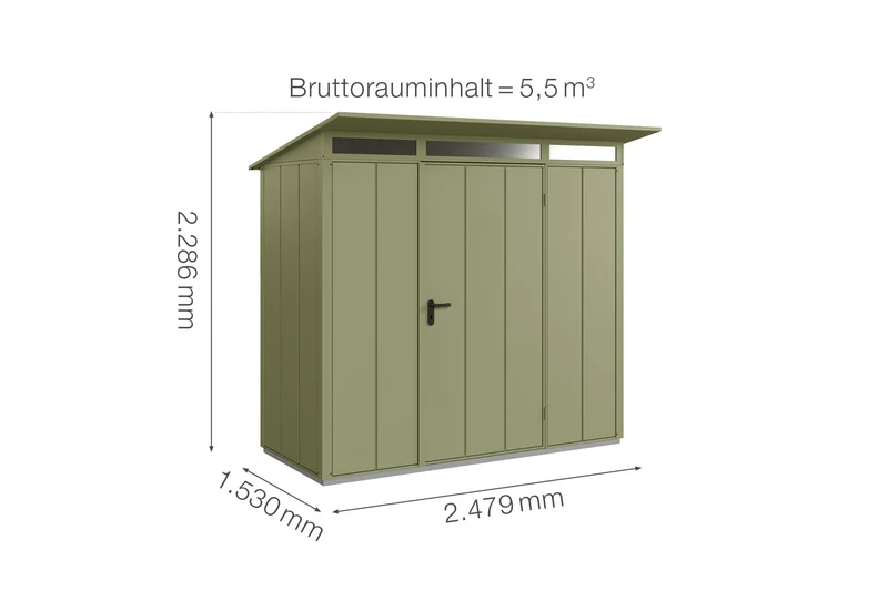 Hörmann Gerätehaus Modell Berry Modern Typ 1 mit Pultdach