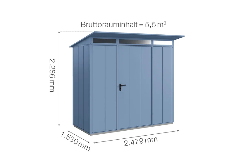 Hörmann Gerätehaus Modell Berry Modern Typ 1 mit Pultdach