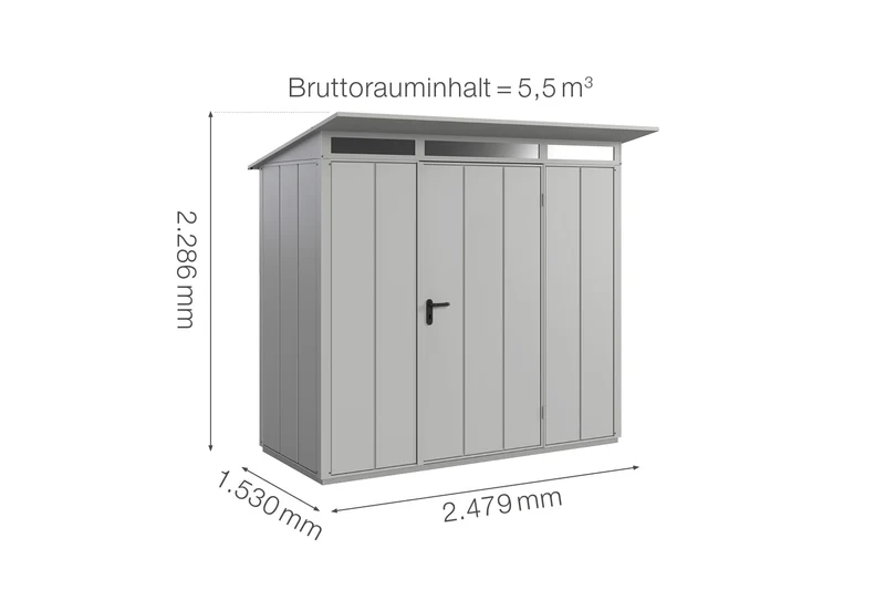 Hörmann Gerätehaus Modell Berry Modern Typ 1 mit Pultdach