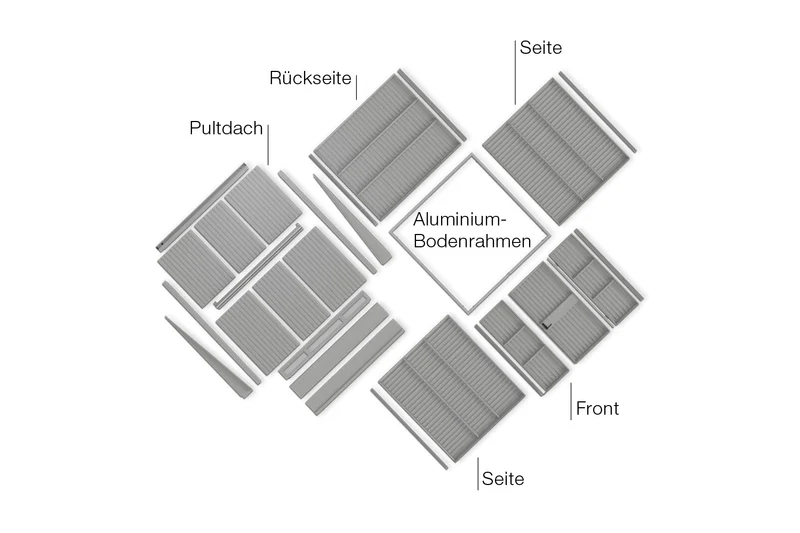 Hörmann Gerätehaus Modell Berry Modern Typ 1 mit Pultdach