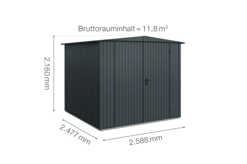 Hörmann Gerätehaus Modell Berry Classic Typ 2 mit Satteldach