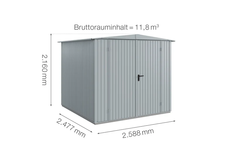 Hörmann Gerätehaus Modell Berry Classic Typ 2 mit Satteldach