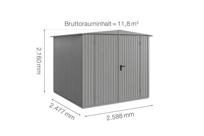 Hörmann Gerätehaus Modell Berry Classic Typ 2 mit Satteldach