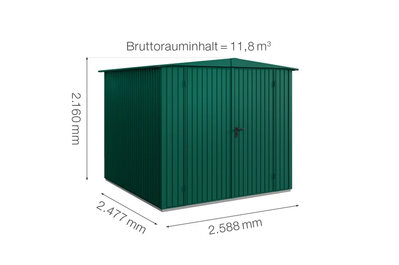 Hörmann Gerätehaus Modell Berry Classic Typ 2 mit Satteldach