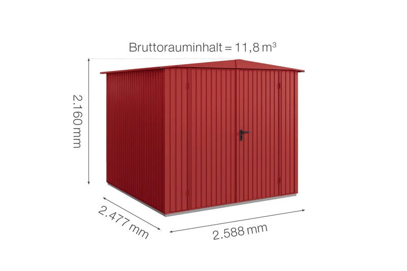 Hörmann Gerätehaus Modell Berry Classic Typ 2 mit Satteldach