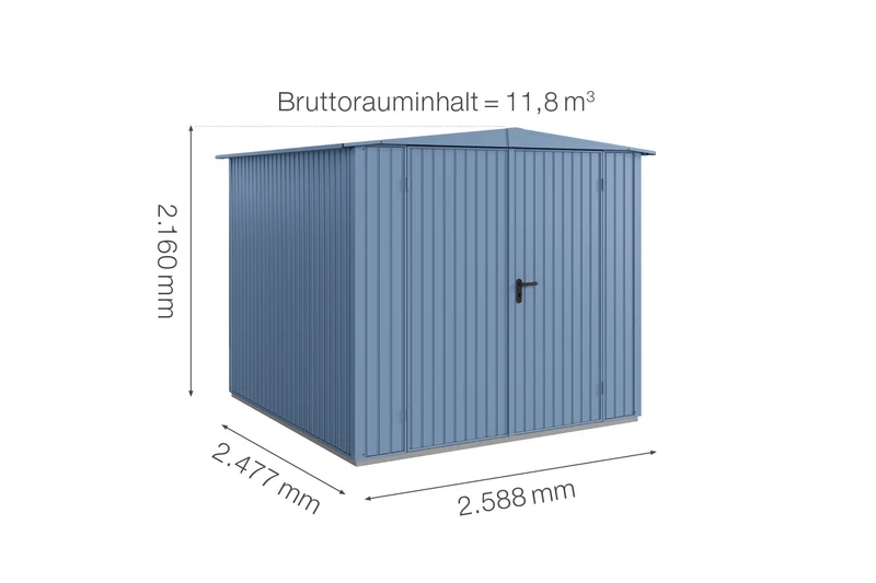 Hörmann Gerätehaus Modell Berry Classic Typ 2 mit Satteldach