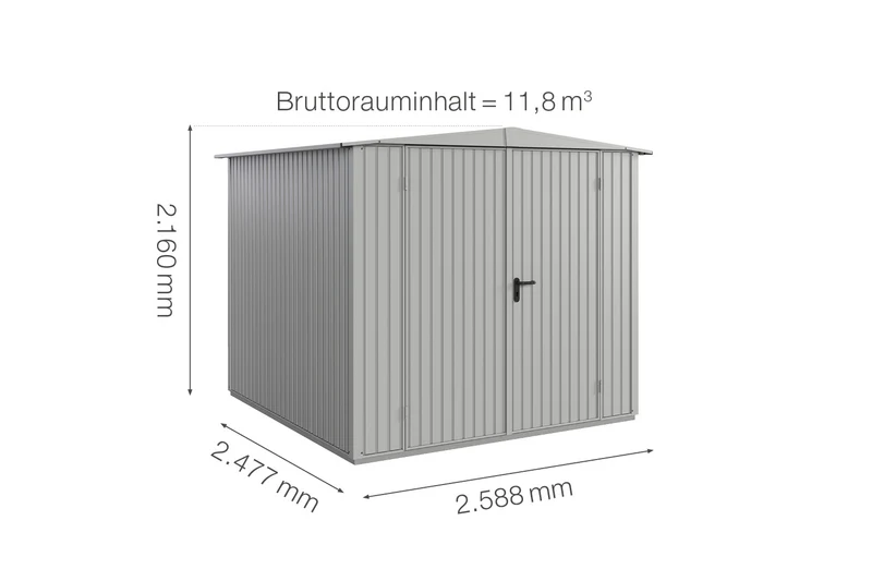 Hörmann Gerätehaus Modell Berry Classic Typ 2 mit Satteldach