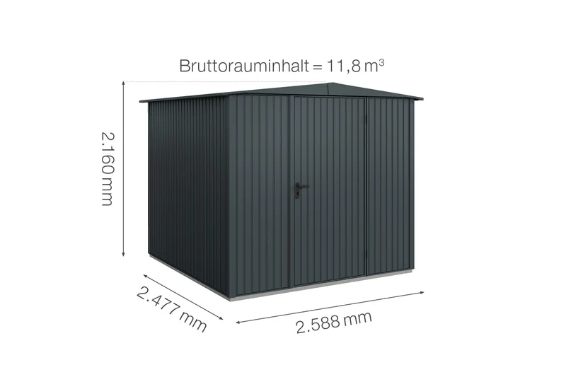 Hörmann Gerätehaus Modell Berry Classic Typ 2 mit Satteldach