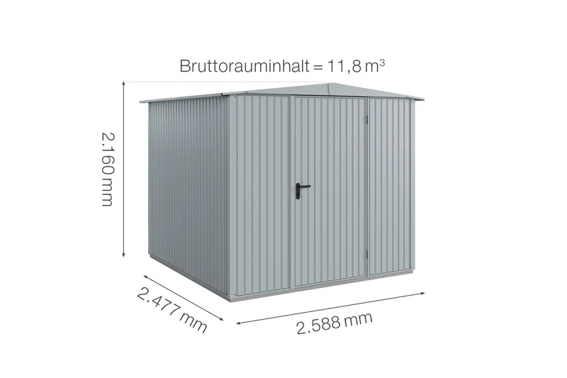 Hörmann Gerätehaus Modell Berry Classic Typ 2 mit Satteldach