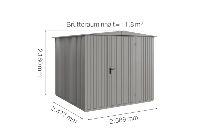 Hörmann Gerätehaus Modell Berry Classic Typ 2 mit Satteldach