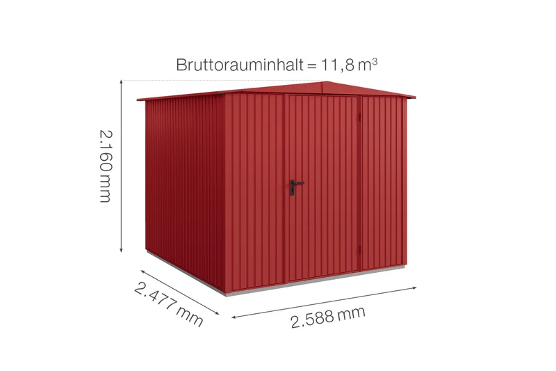 Hörmann Gerätehaus Modell Berry Classic Typ 2 mit Satteldach
