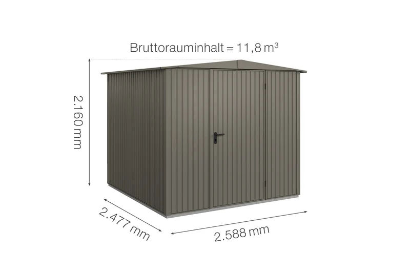 Hörmann Gerätehaus Modell Berry Classic Typ 2 mit Satteldach