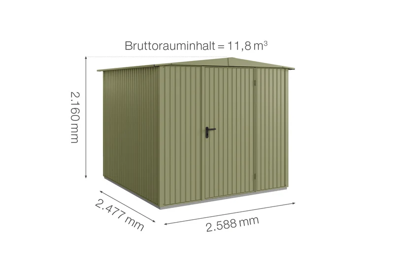 Hörmann Gerätehaus Modell Berry Classic Typ 2 mit Satteldach