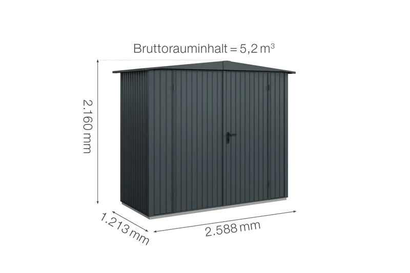 Hörmann Gerätehaus Modell Berry Classic Typ 1 mit Satteldach