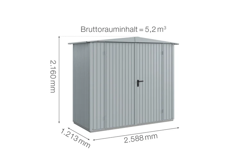 Hörmann Gerätehaus Modell Berry Classic Typ 1 mit Satteldach