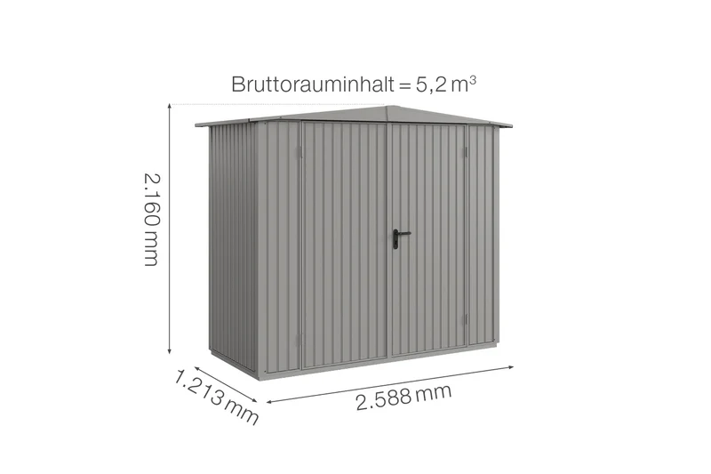 Hörmann Gerätehaus Modell Berry Classic Typ 1 mit Satteldach