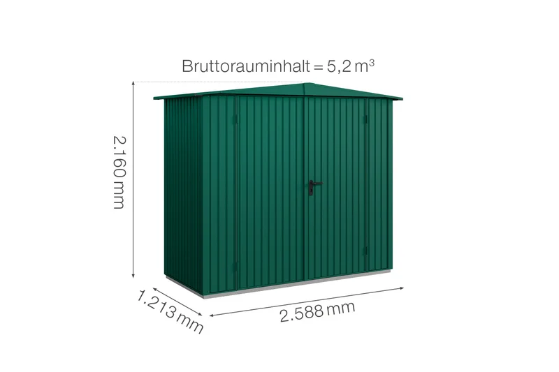 Hörmann Gerätehaus Modell Berry Classic Typ 1 mit Satteldach