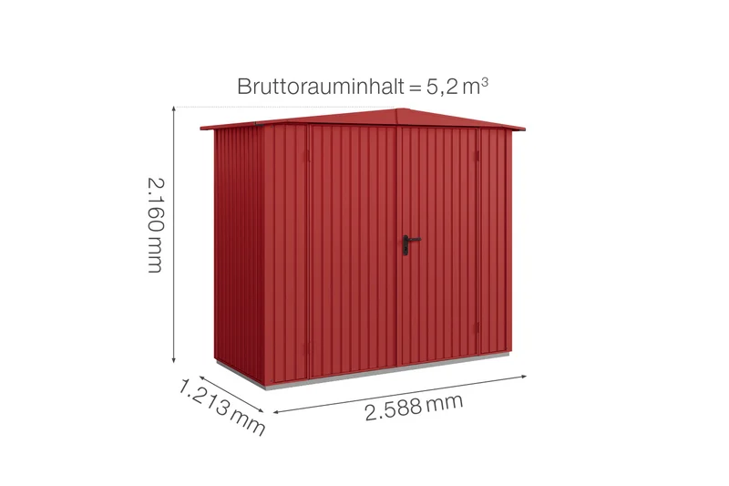 Hörmann Gerätehaus Modell Berry Classic Typ 1 mit Satteldach