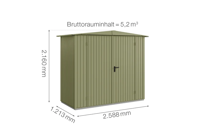 Hörmann Gerätehaus Modell Berry Classic Typ 1 mit Satteldach
