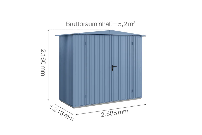 Hörmann Gerätehaus Modell Berry Classic Typ 1 mit Satteldach