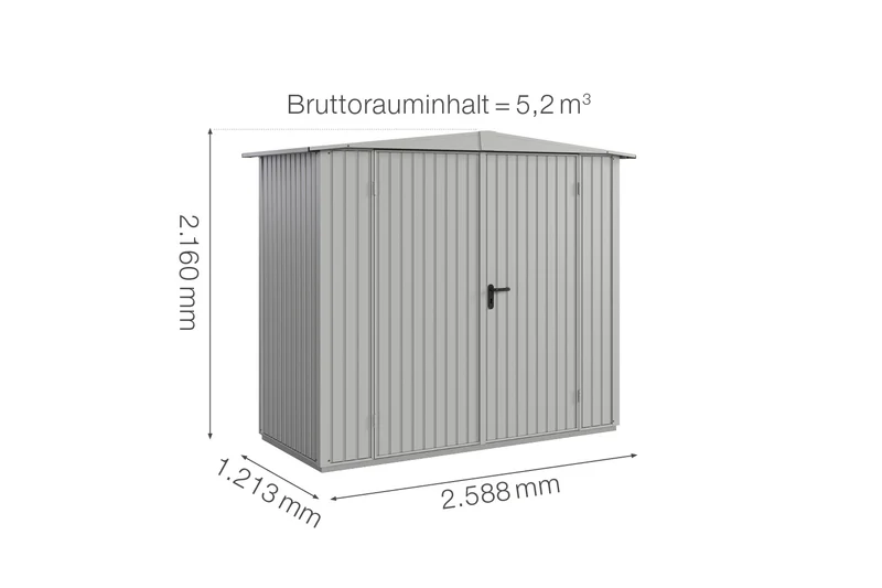 Hörmann Gerätehaus Modell Berry Classic Typ 1 mit Satteldach