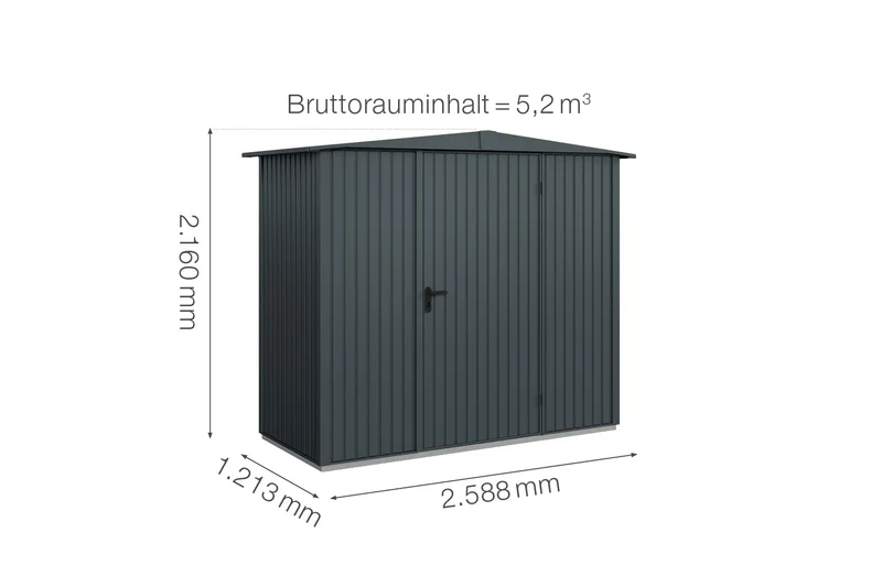 Hörmann Gerätehaus Modell Berry Classic Typ 1 mit Satteldach