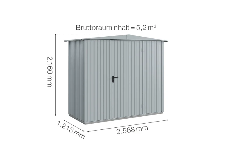Hörmann Gerätehaus Modell Berry Classic Typ 1 mit Satteldach