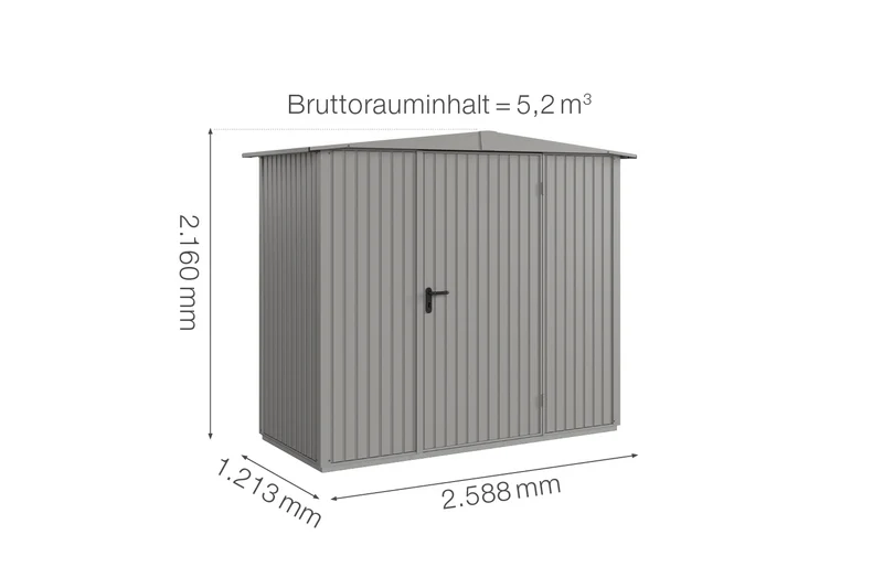 Hörmann Gerätehaus Modell Berry Classic Typ 1 mit Satteldach