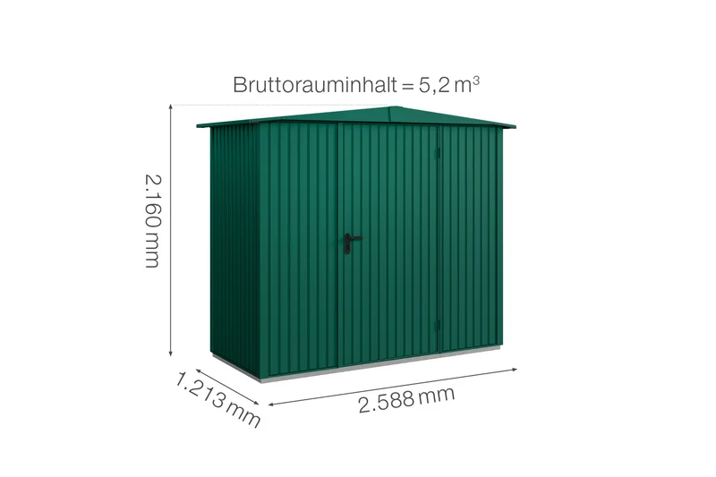 Hörmann Gerätehaus Modell Berry Classic Typ 1 mit Satteldach