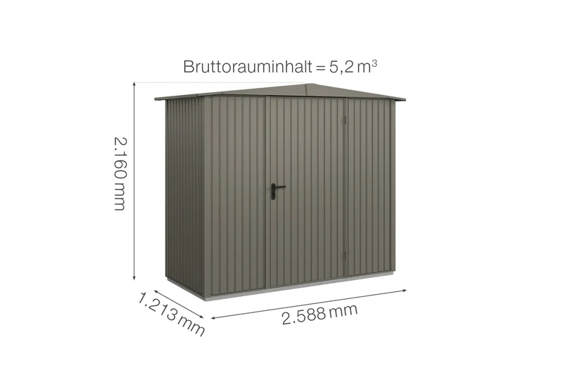 Hörmann Gerätehaus Modell Berry Classic Typ 1 mit Satteldach