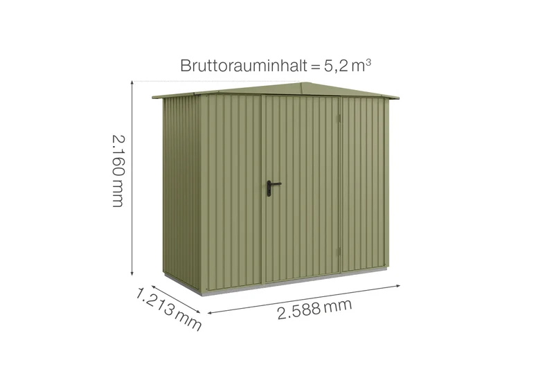 Hörmann Gerätehaus Modell Berry Classic Typ 1 mit Satteldach