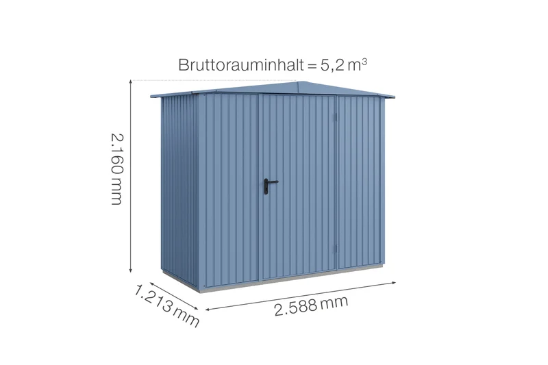 Hörmann Gerätehaus Modell Berry Classic Typ 1 mit Satteldach