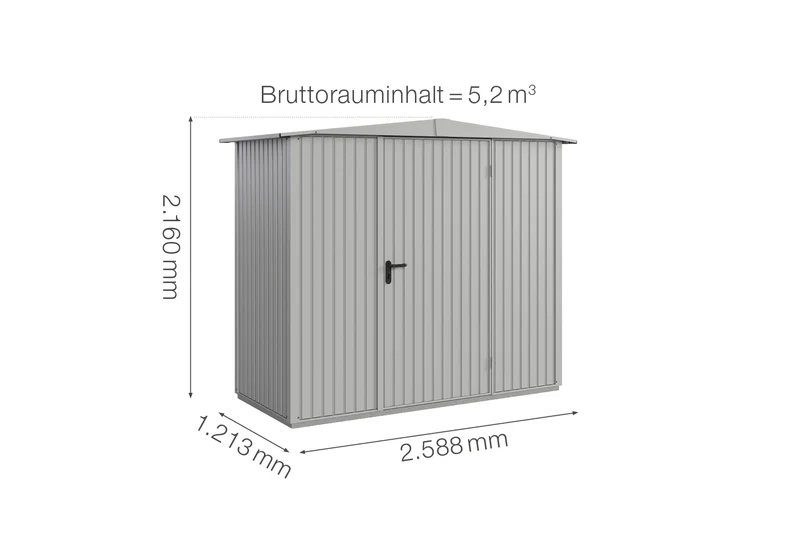 Hörmann Gerätehaus Modell Berry Classic Typ 1 mit Satteldach